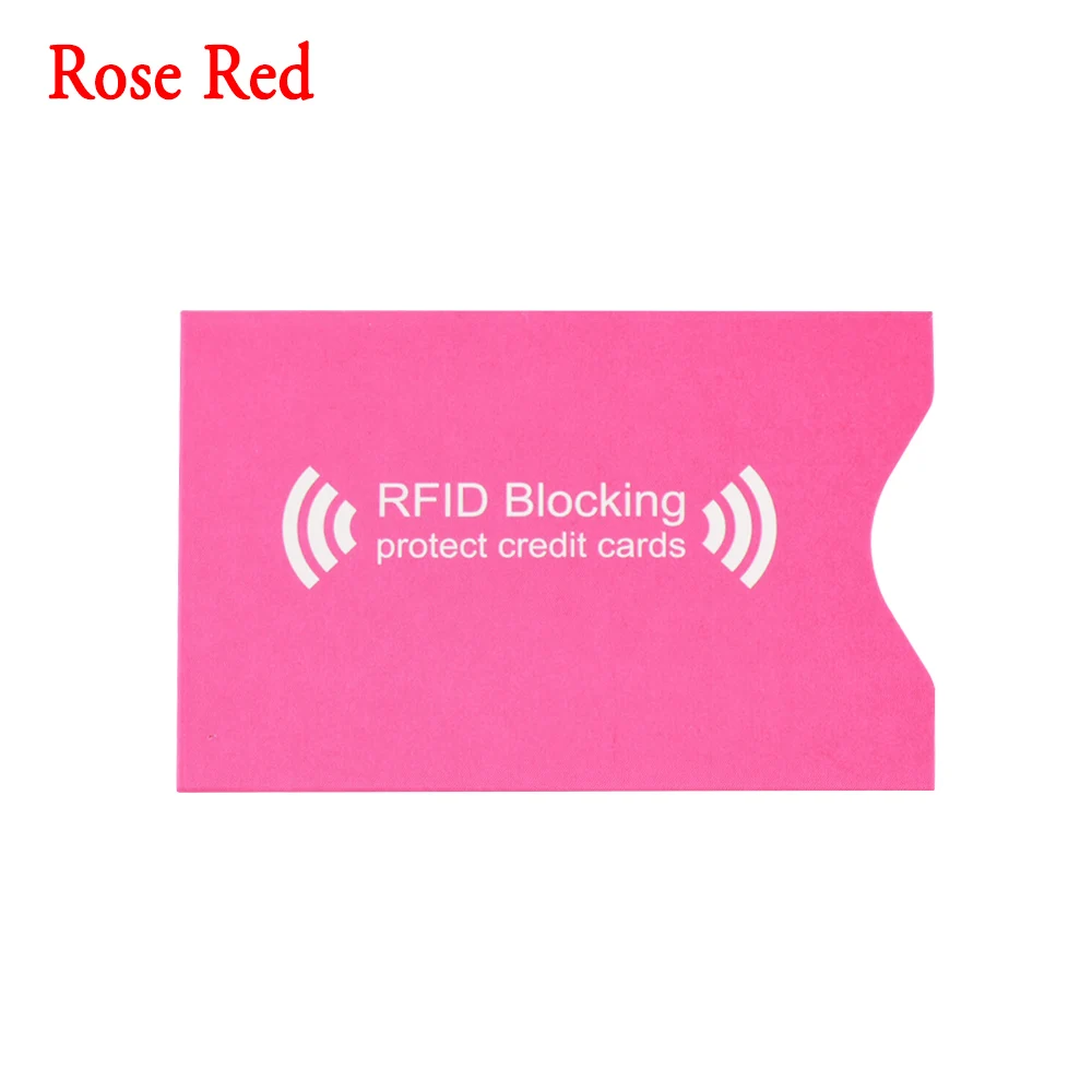 Розовый 2 шт Анти RFID алюминиевый держатель для карт банк карта Интеллектуальный щит Защита Анти вор карты бумажники чехлы - Цвет: Розовый