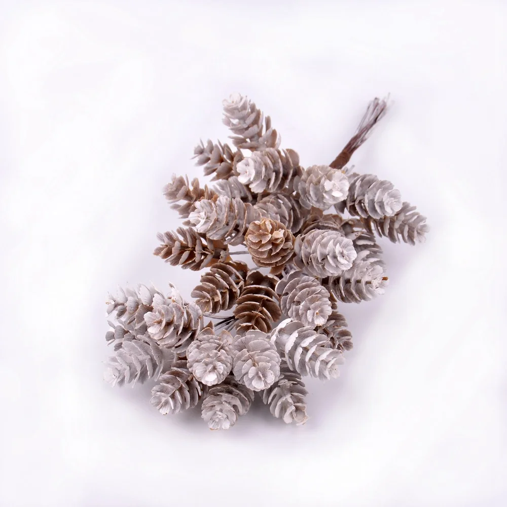 10pcs small Сосновый Конус 6-10 шт искусственный цветок ананас искусственная трава рождественское свадебное украшение для дома DIY скрапбук подарочная коробка - Цвет: 10pcs small