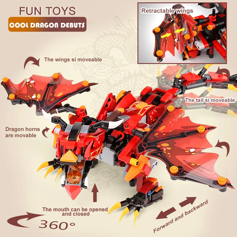 Yeshin 13018 13019 13021 13022 The Thunder Dragon Storm Lord War Kungfu Set Building Blocks Bricks Kid Toys | Игрушки и хобби