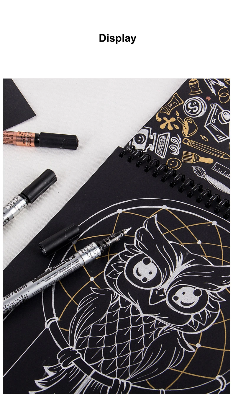 Retro Watercolor Paper for Drawing Painting Graffiti Coiling Black Paper Sketch Book Memo Pad Notebook Office School Art Gift