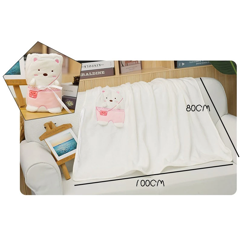 

Dropshipping Baby Flannel Blanket Bath Towel Newborn Air Conditioning Sleeping Absorbent Cartoon Animal Blankets