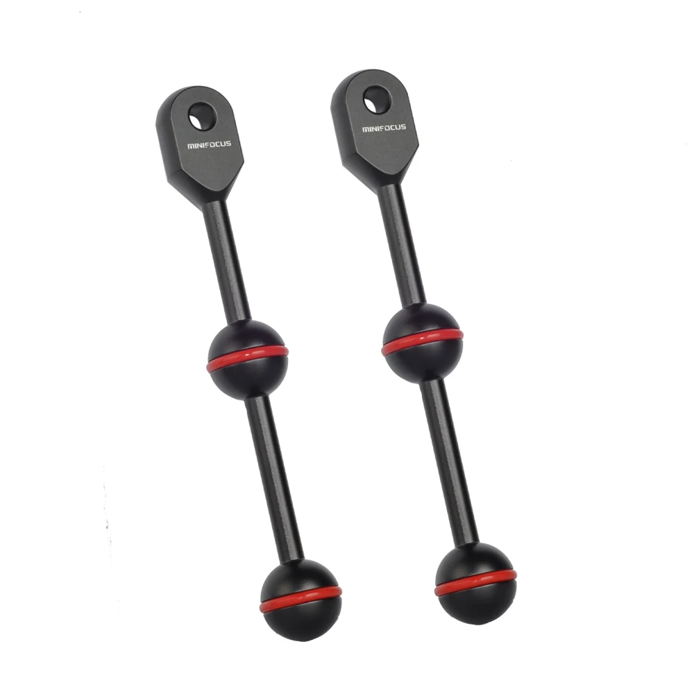 

2 PCS 6" Double Ball Head with YS Head Arm System CNC Aluminium Connector for Strobe/video Light and Diving Camera Handle Tray