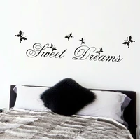 sweet dreams wall stickers bedroom decoration diy home decals quotes mural arts printing pvc poster