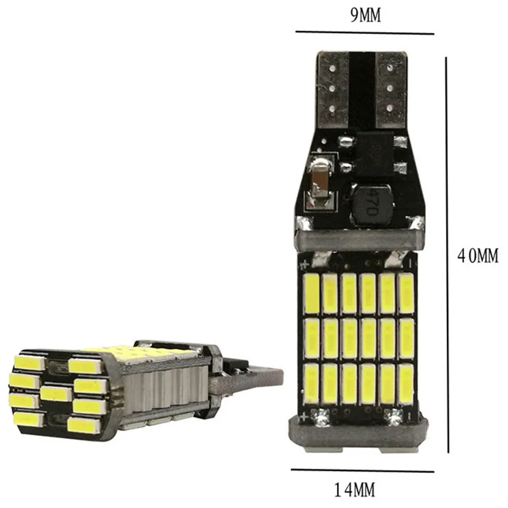 2 шт. Автомобильные светодиодные лампы 4014 45SMD 921 912 T10 T15 W5W|Сигнальная лампа| |