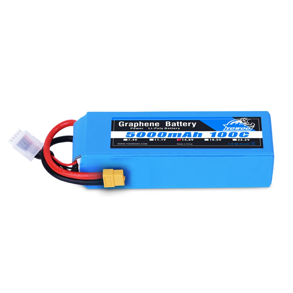 Lipo 4S батарея 14,8 V 5000mAh 100C Graphene батарея Max 200C XT60 T высокая скорость дисcharger для rc-вертолет на радиоуправлении Квадрокоптер лодка