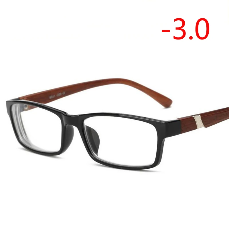 Myopia 300 1,0-1,5-2,0-2,5-3,0-3,5-4,0 очки для близорукости Женские Мужские квадратные очки для близорукости ретро очки для близорукости - Цвет оправы: Myopia 300