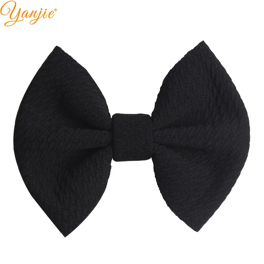 black 10 шт./лот шик 4 ''девушки вафельный бант для волос для детей повязка на голову Лидер продаж Barerres заколки для волос" сделай сам ", аксессуары для волос - Цвет: black