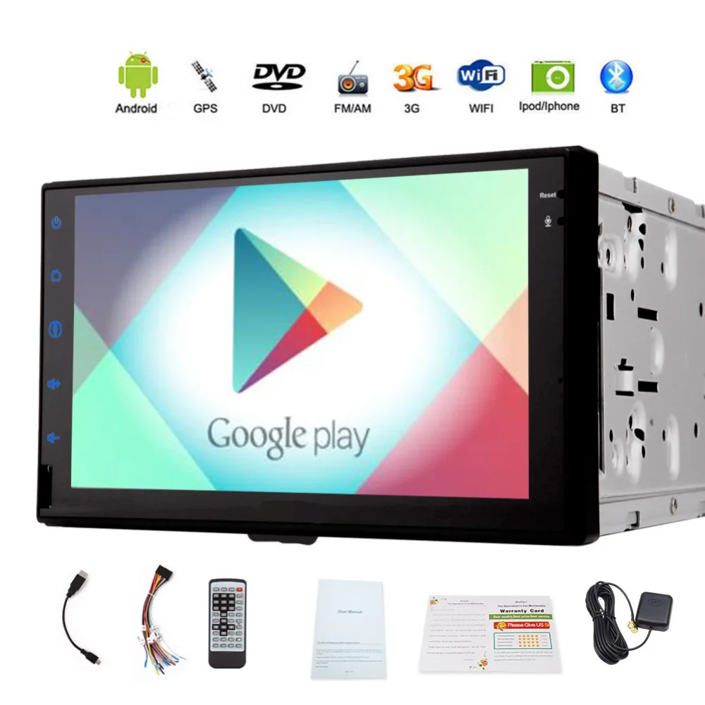 Android 5 1 2 DIN автомобильный аудио стерео 7 дюймов Автомобильный Радио плеер gps