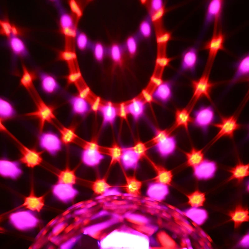 Новый 18 Вт RGB LED 6-КАНАЛЬНЫЙ Кристалл Magic Ball Световой эффект Дискотека DJ Освещение