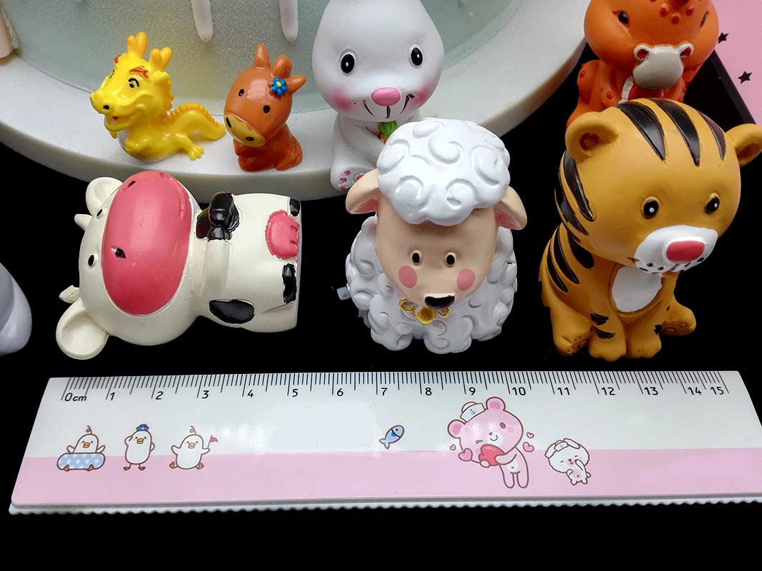 12 зодиака большое украшение животное день рождения торт крыса корова Тигр кролик