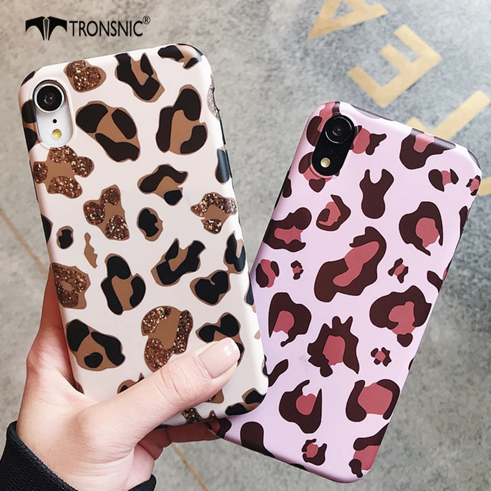 Модный леопардовый чехол Tronsnic для телефона iPhone X XS MAX XR мягкий Блестящий