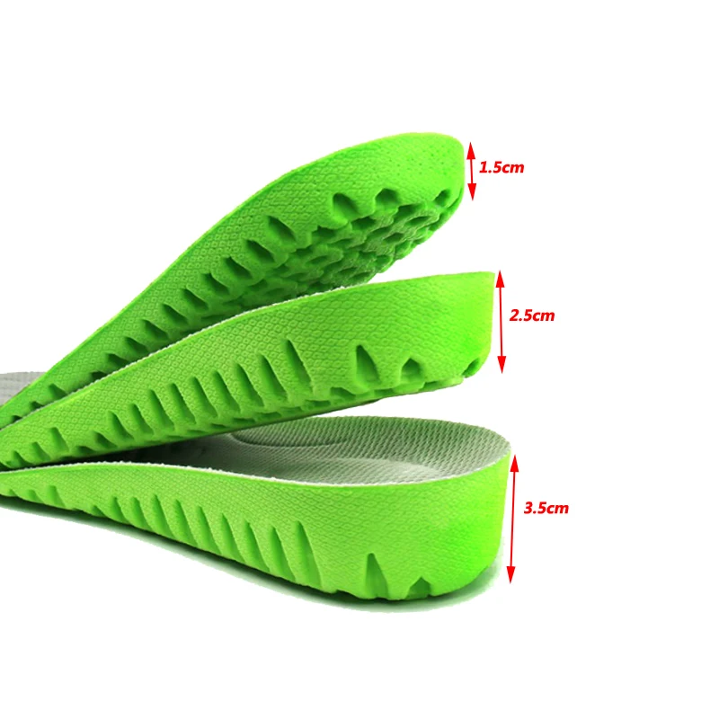 MCH03 Men Women Height Increase Insole Breathable Honeycomb Heel Lift Taller Increase Height Shoe Pad Cushion Insoles