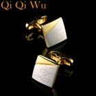 Запонки мужские, золотые, с именем на заказ