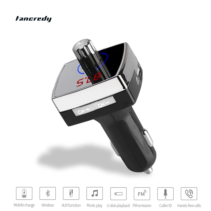 Беспроводной Bluetooth 4 2 FM передатчик модулятор Handsfree автомобильный комплект LED