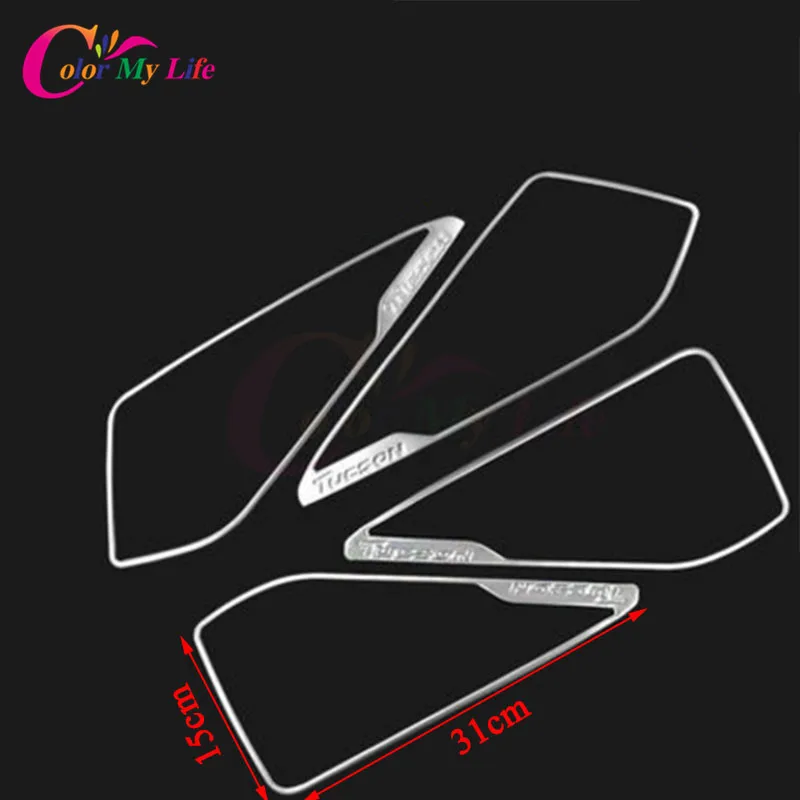 4 шт./компл. кольцо для автомобильной двери из нержавеющей стали защитное отделка