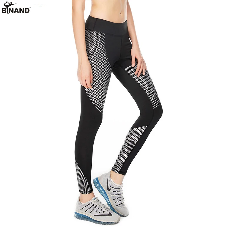 BINAND женские быстросохнущие штаны в полоску для йоги тренировочные