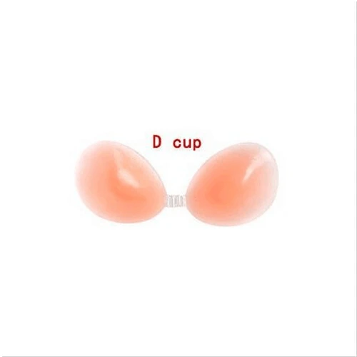 D Cup Сексуальный женский силиконовый бюстгальтер для увеличения груди, бюстгальтер для подтягивания, чашечки для сосков, аксессуары для бюстгальтера с эффектом пуш-ап, треугольные накладки для груди - Цвет: D Cup