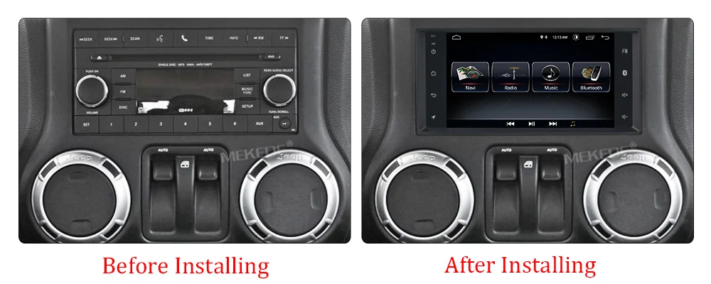 MEKEDE Android8.1 Автомобильный мультимедийный dvd-плеер для Jeep Cherokee 2009 2008 2010 Wrangler стерео для Dodge радио для Chrysler