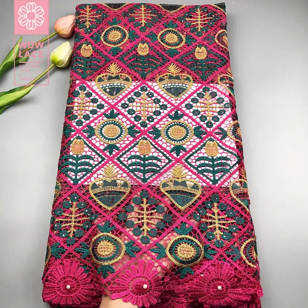 

Cord Lace Style Special Embroidered With Stones And Beads Fabrics Latest Fashion Water Soluble Guinean Wedding Dress Lace Fabric