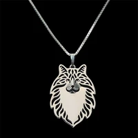 hot sale norwegian forest cat jewelry necklaces womens alloy cat pendant necklaces drop shipping