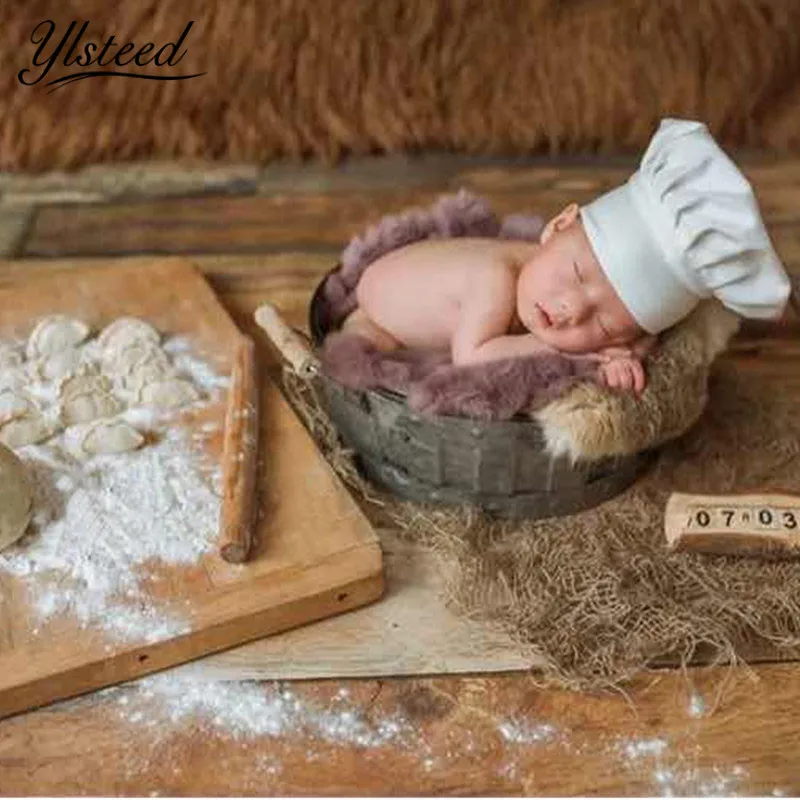Милый Белый Детский костюм повара реквизит для фотосъемки новорожденных стиль