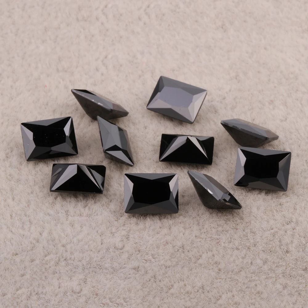 Бесплатная доставка AAAAA черный цвет свободные кубического циркония камень
