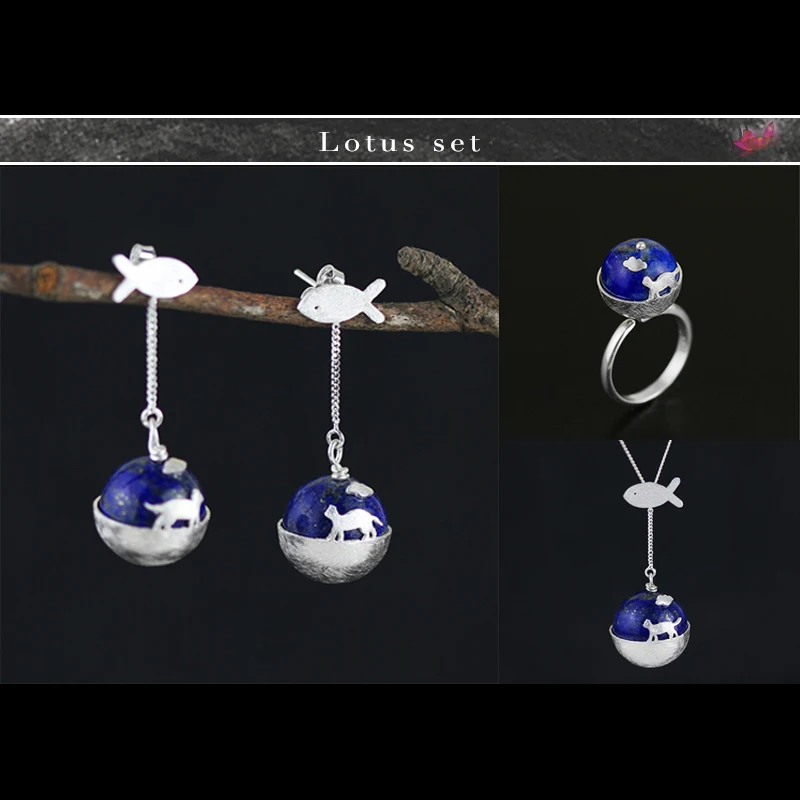 Lotus Fun реальные 925 Серебро Ручной Работы Дизайнера Ювелирные украшения мечта