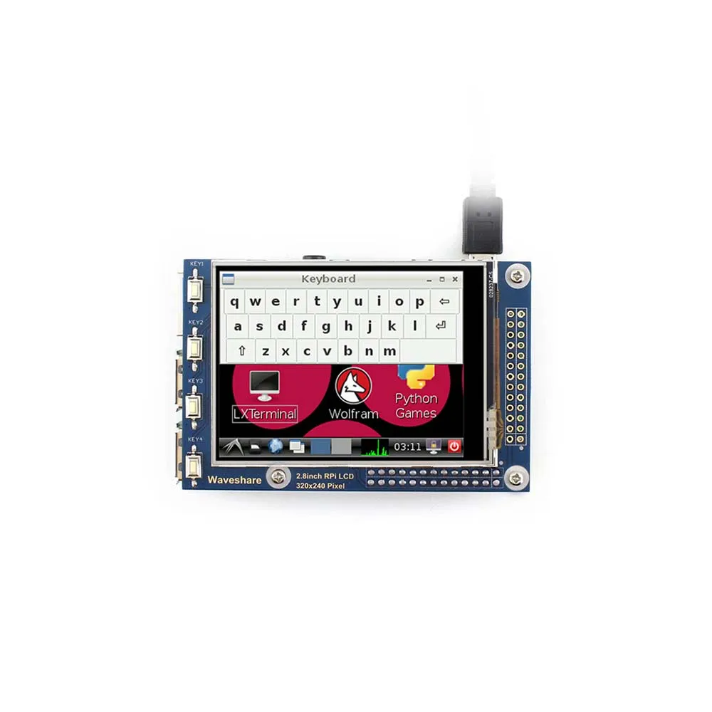 2 8 дюймовый планшет Waveshare с резистивным сенсорным экраном RPi LCD (A) 320*240 TFT SPI
