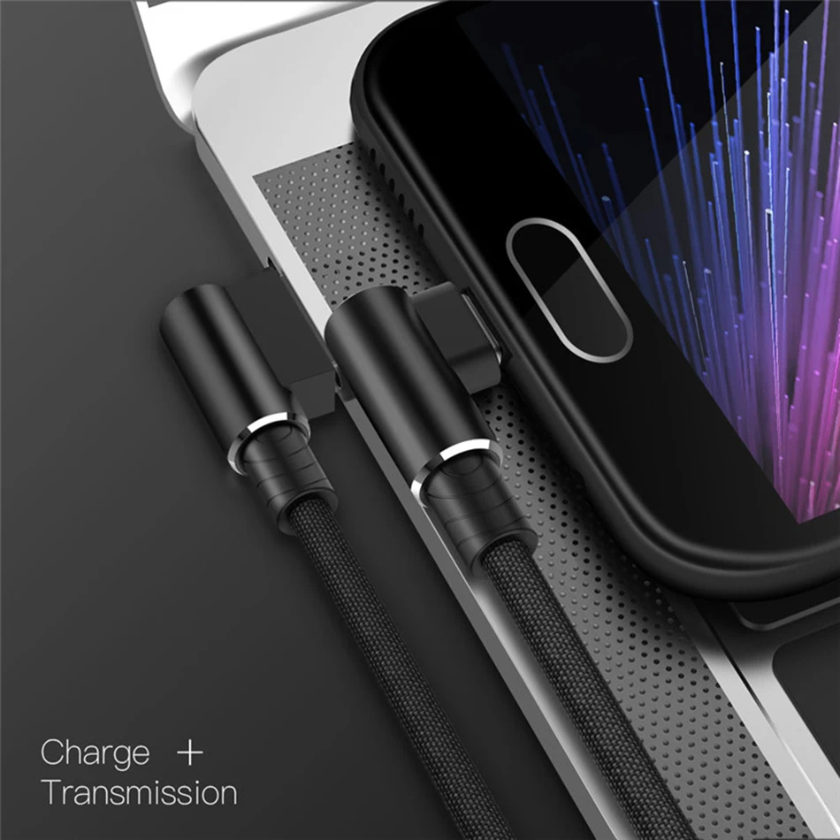 Тип usb C кабель 90 градусов игровой Kable Android быстрой зарядки USB-C строка данных для