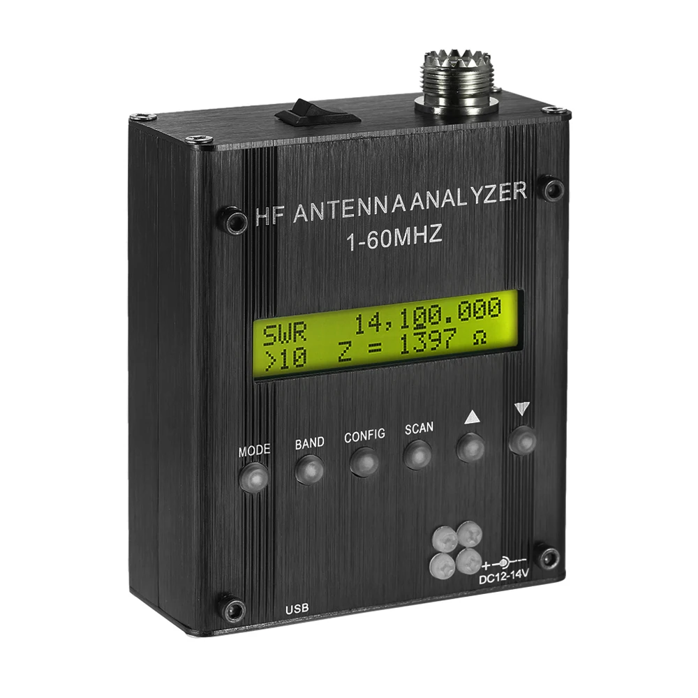 MR300 цифровая Коротковолновая антенна анализатор 1-60 МГц RF SWR сопротивление