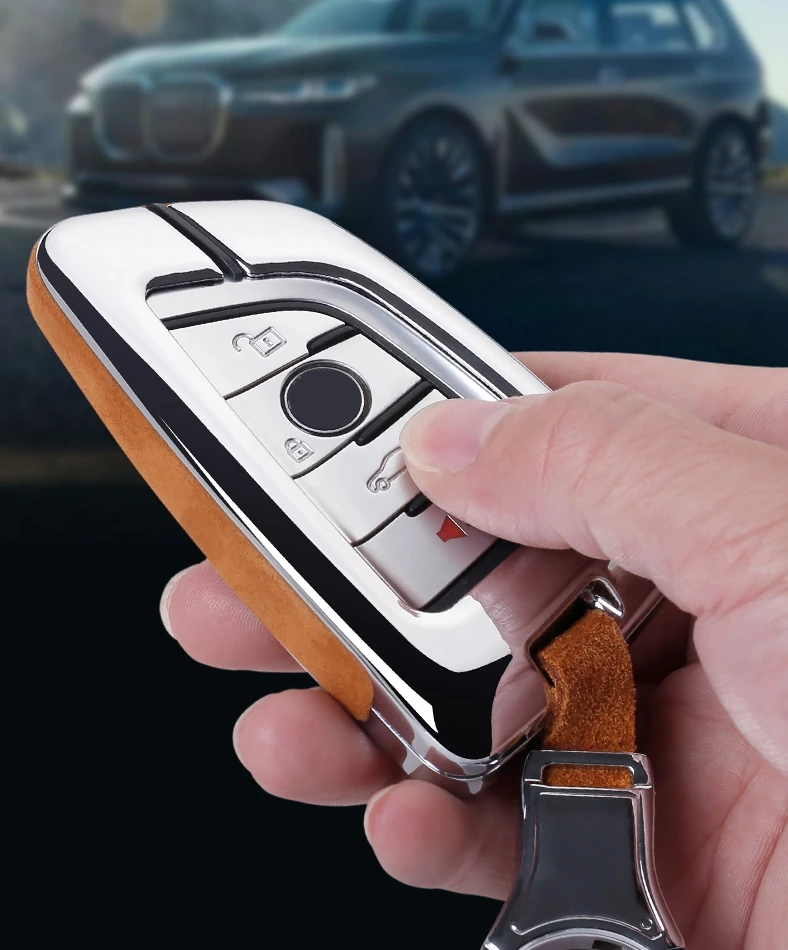 Высококачественный автомобильный замшевый кожаный чехол для ключей BMW X1 X3 X4 X5 X6 E90