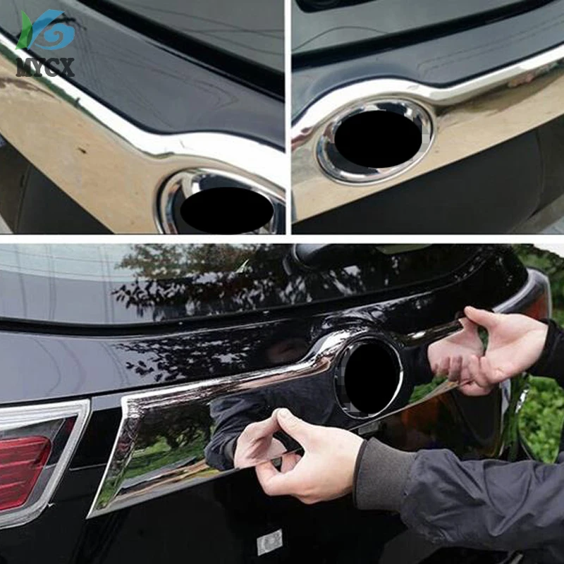 Аксессуары подходят для TOYOTA HIGHLANDER KLUGER 2014 2015 хромированная крышка багажника двери