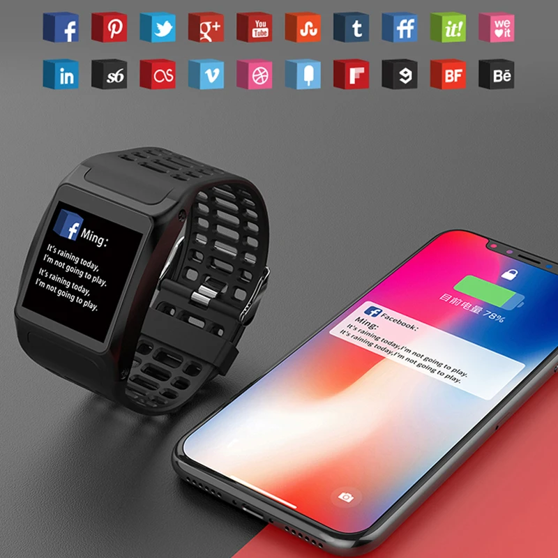 Мужские смарт часы с bluetooth спортивные наручные пульсометром электронный