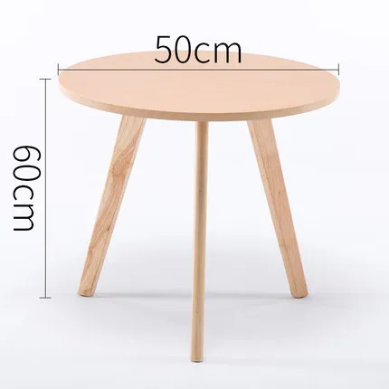 50D x 60H cm Простой балкон журнальный столик мини-спальня небольшой стол Повседневный диван кофейный столик угловой маленький круглый стол - Цвет: 50D x 60H cm
