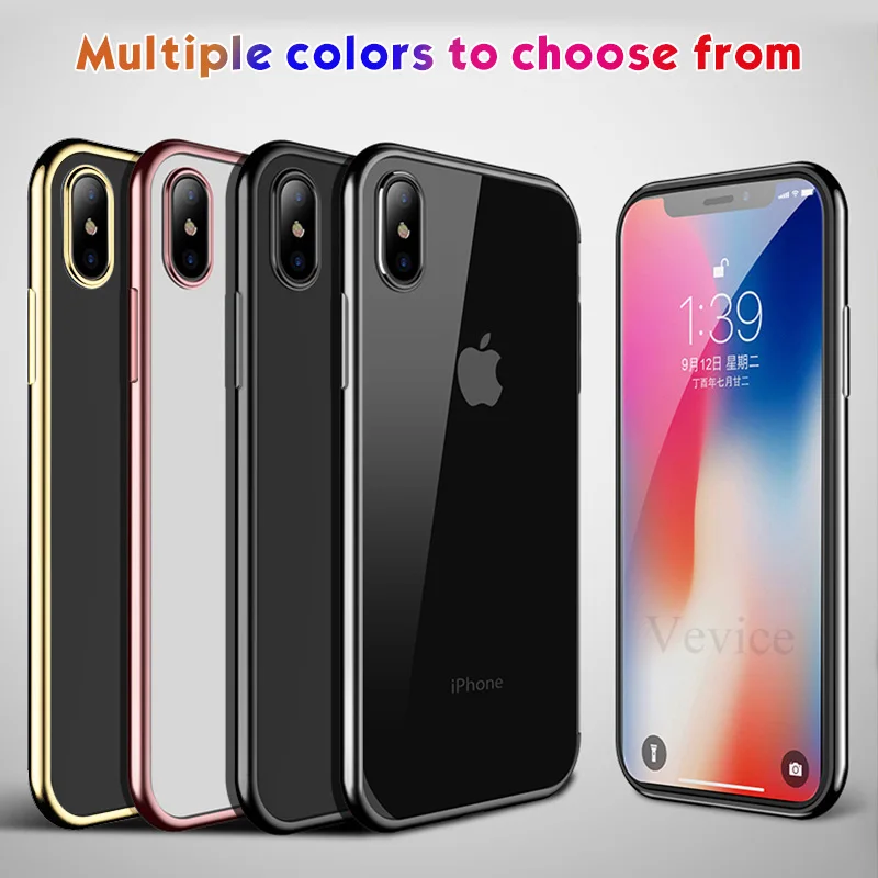 Блестящий чехол для телефона с рамкой iPhone XS Max X 6 6S 7 8 Plus 10 XR 5 S SE Ультратонкий