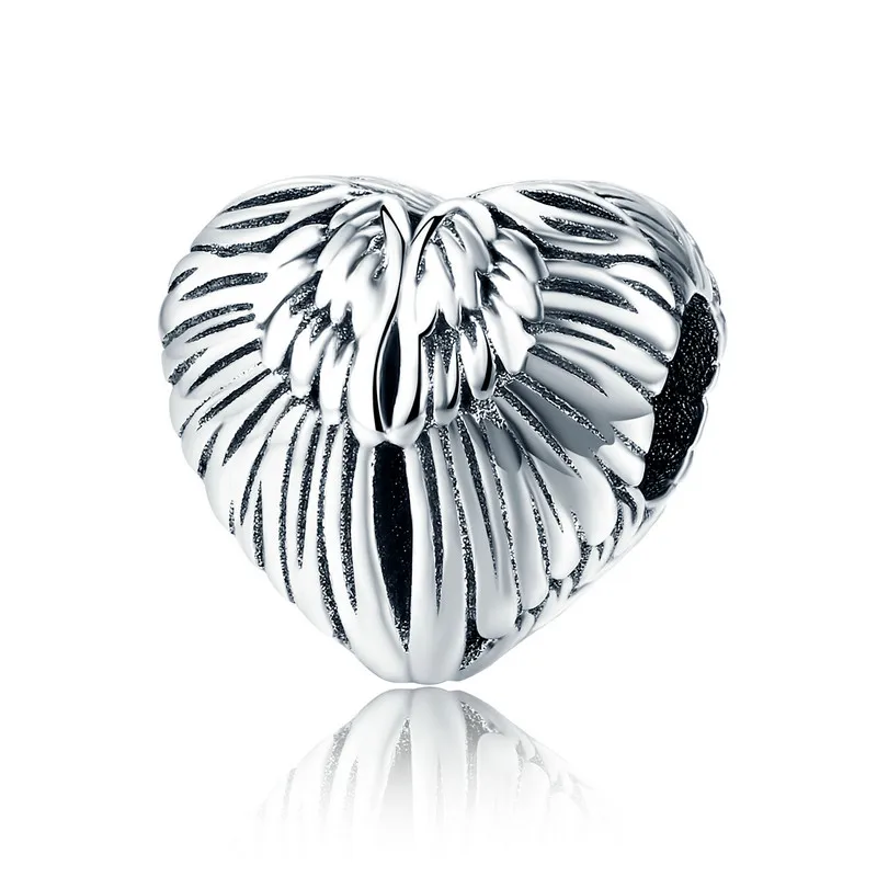 MOWIMO, крылья ангела, сердце, бусины, 925 пробы, серебро, подходят к оригиналу, Пандора, браслет, подвеска, амулеты для женщин, сделай сам, изготовление ювелирных изделий BKC780