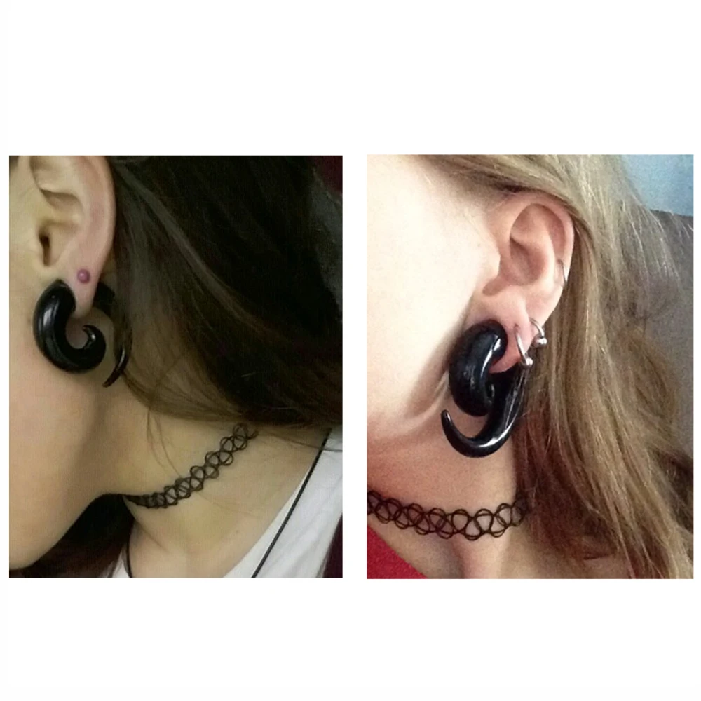 Акриловые спиральные конические Серьги-расширители Для Пирсинга Ушей 1 2-24 мм |