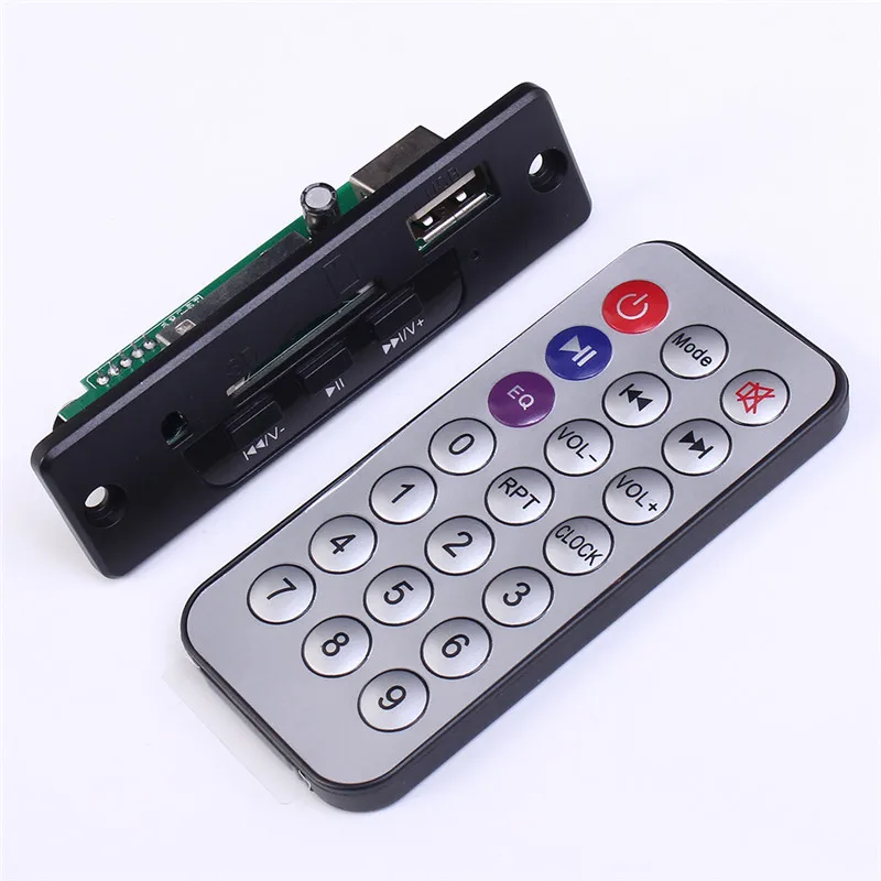 Черный 5 12 В мини mp3 декодер доска Поддержка USB SD MMC инфракрасный Дистанционное