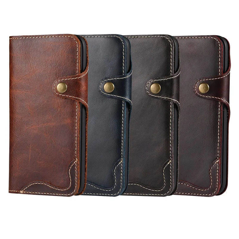 

Genuine Leather Flip Magnetic Case For iPhone X XS Max XR XsMax 10 Phone Luxury Retro Vintage Card Holder Strap Wallet Cover