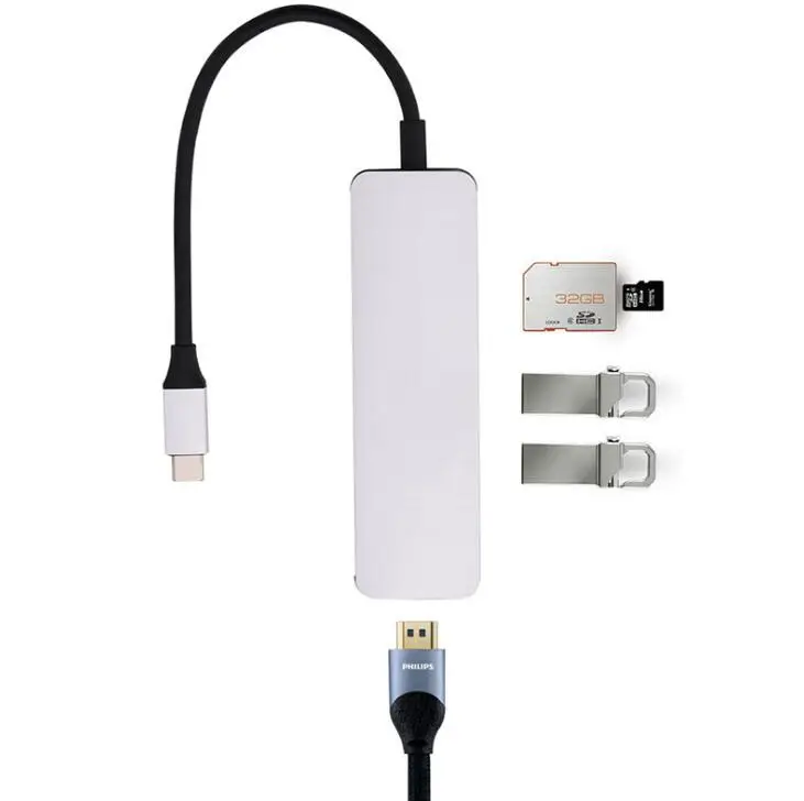 LBSC Type-C USB 3 0 до 4K HDMI SD TF кардридер 5в1 концентратор адаптер для Macbook гаджет