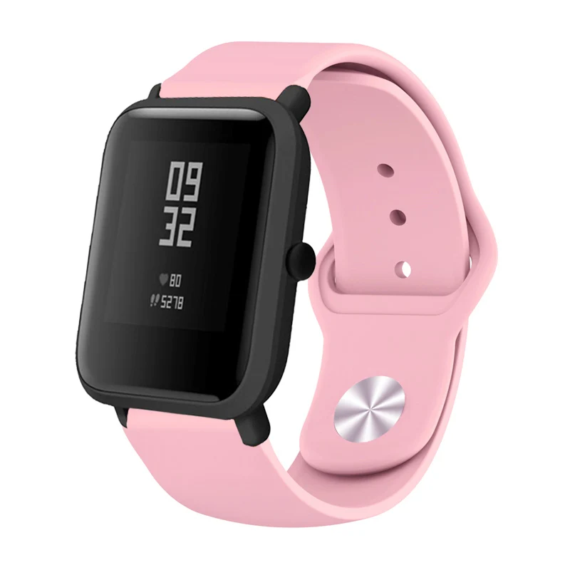 Laforuta 20 ММ Спортивный мягкий силиконовый ремешок для часов Xiaomi Amazfit ремешок Bip для Huami Amazfit Bip браслет быстросъемный браслет