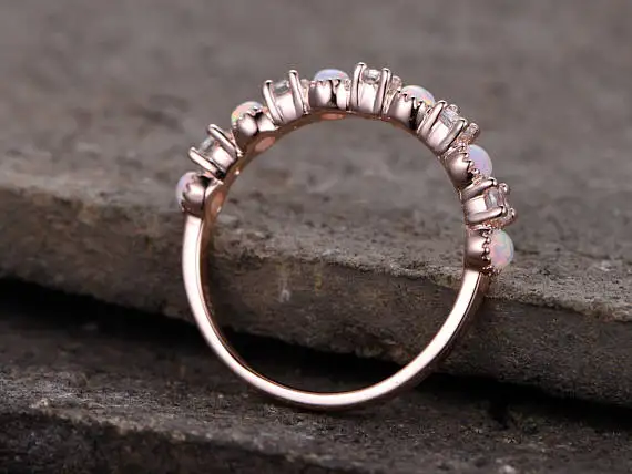 Moonstone CZ Cubic Zirconia Engagement Ring 925 Sterling Silver white Yellow Rose Gold Plated Stacking Wedding Bridal Fashion | Украшения и