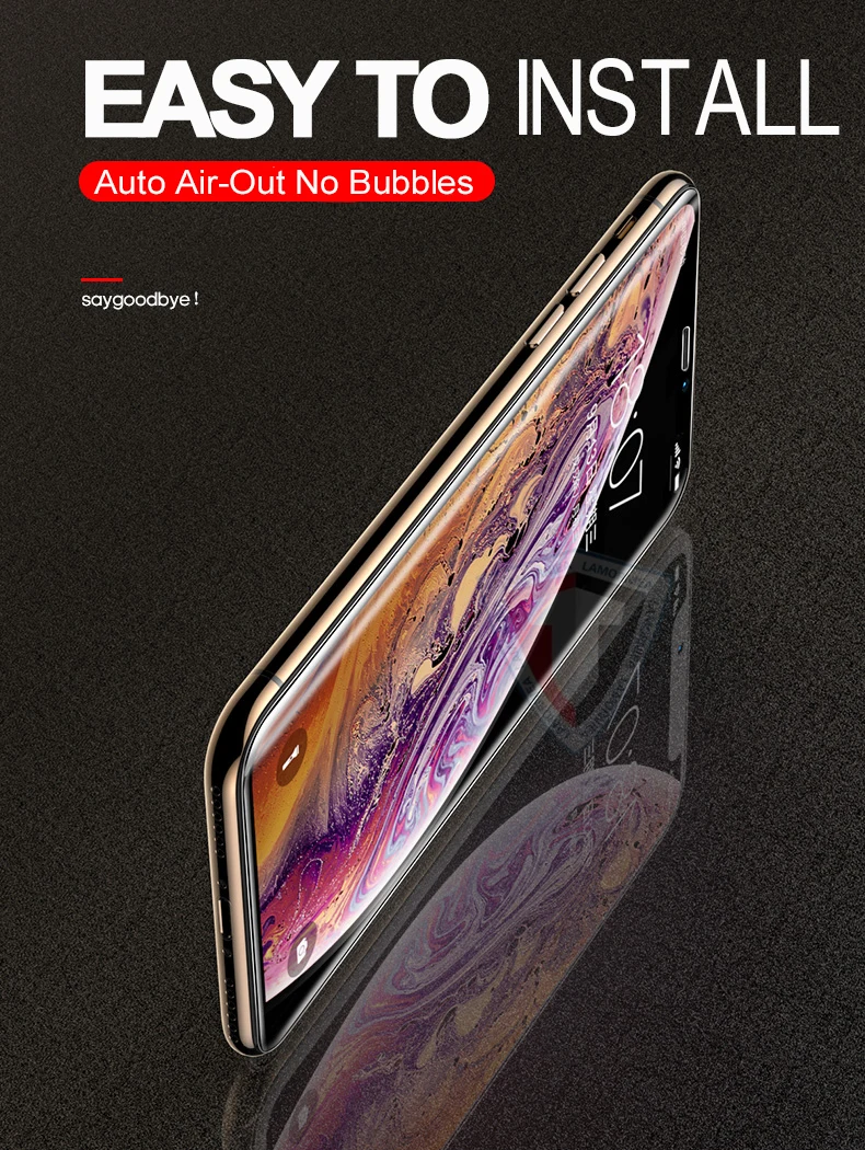 100D УФ полный клей Sceen протектор для iPhone 11 Pro Max X XS жидкость для экрана закаленное стекло для iPhone 11 Pro Max X пленка для экрана