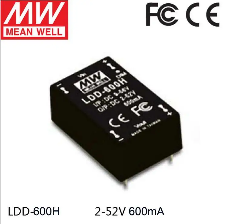 5x Meanwell Ldd-600h DC to Step Down Convertor DC9-56V DC2-52V 600mA | Освещение
