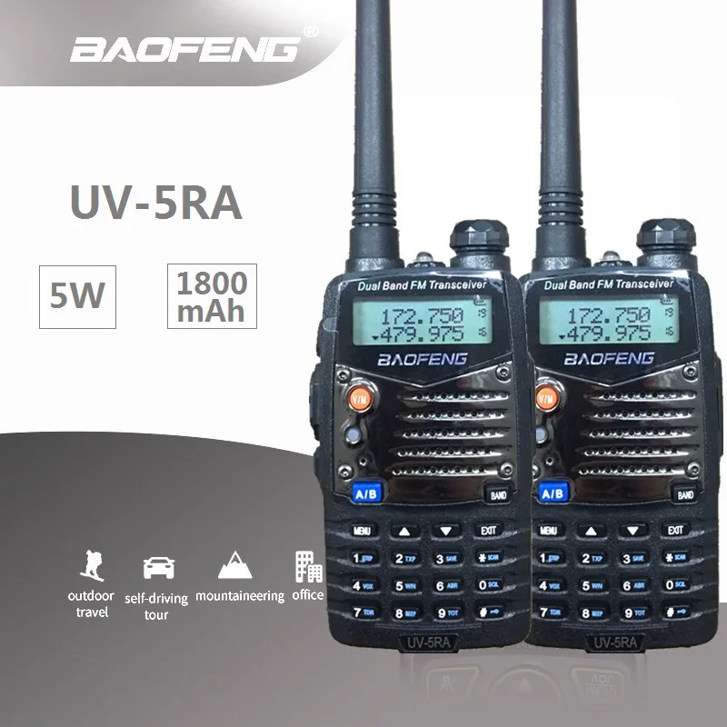 2 шт. BAOFENG UV-5RA рация портативная UHF VHF 128CH обновленный UV-5R любительский