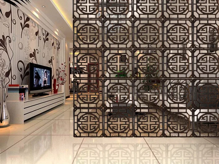 Китайская перегородка из массива дерева современные минималистичные настенные