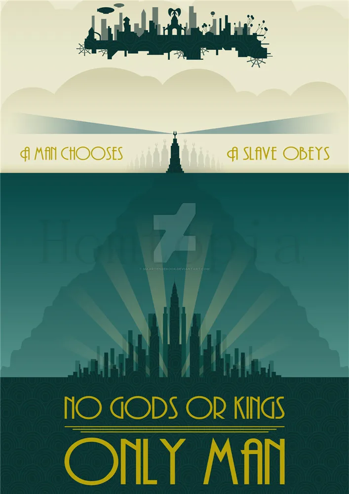 Многоцветный BIOSHOCK восхищение плакаты игры настенные принты белая глянцевая бумага яркий цвет четкое изображение украшение дома гостиная - Цвет: Многоцветный