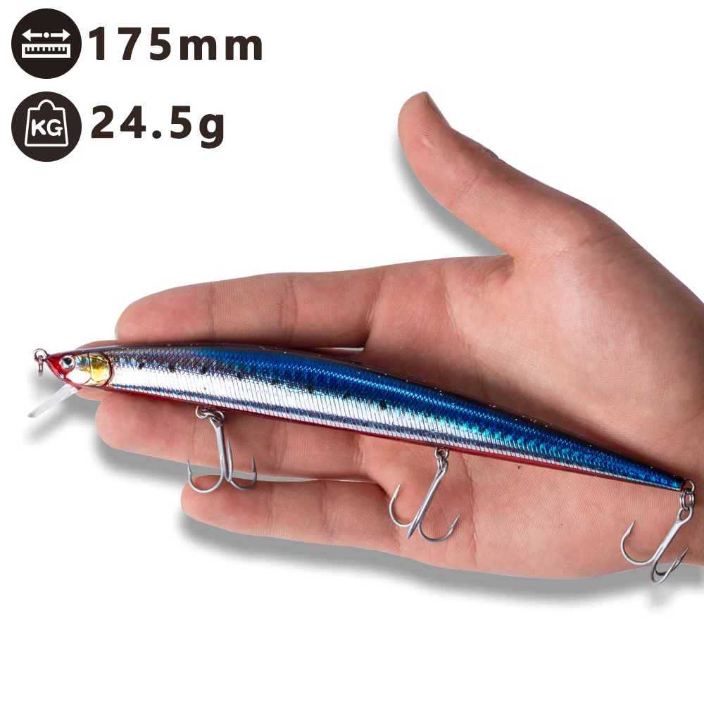 Рыболовная приманка Hunthouse tide slim minnow плавающая 175 мм 24 5 г isca seabass воблеры жесткая