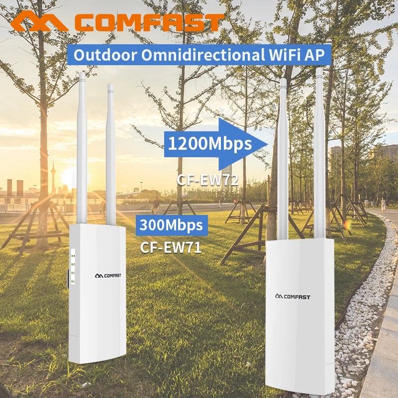 1200 м/300 м Открытый двухчастотный Wi Fi покрытие AP наружная базовая станция 48 в Poe Gigabit