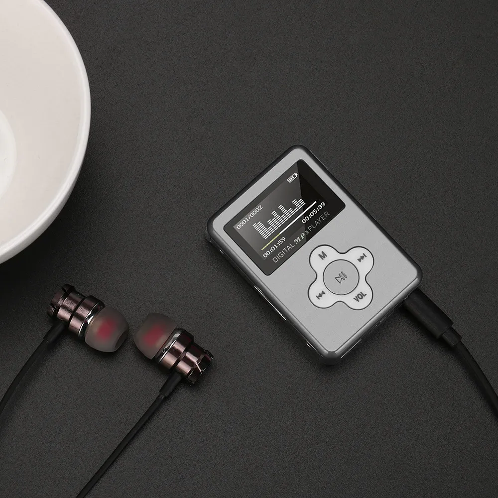 USB мини MP3-плеер ЖК-экран Поддержка 32 ГБ Micro SD TF карта SL